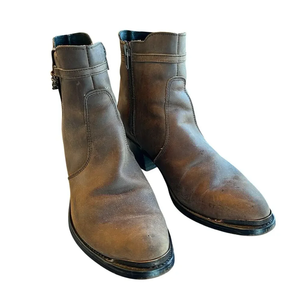 Durango Booties Boots Women Size 7.5M Brown Leather Western Cowgirl Rodeo Retro
